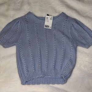 Light blue cropped sweater